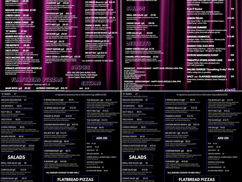 R Bar Menu