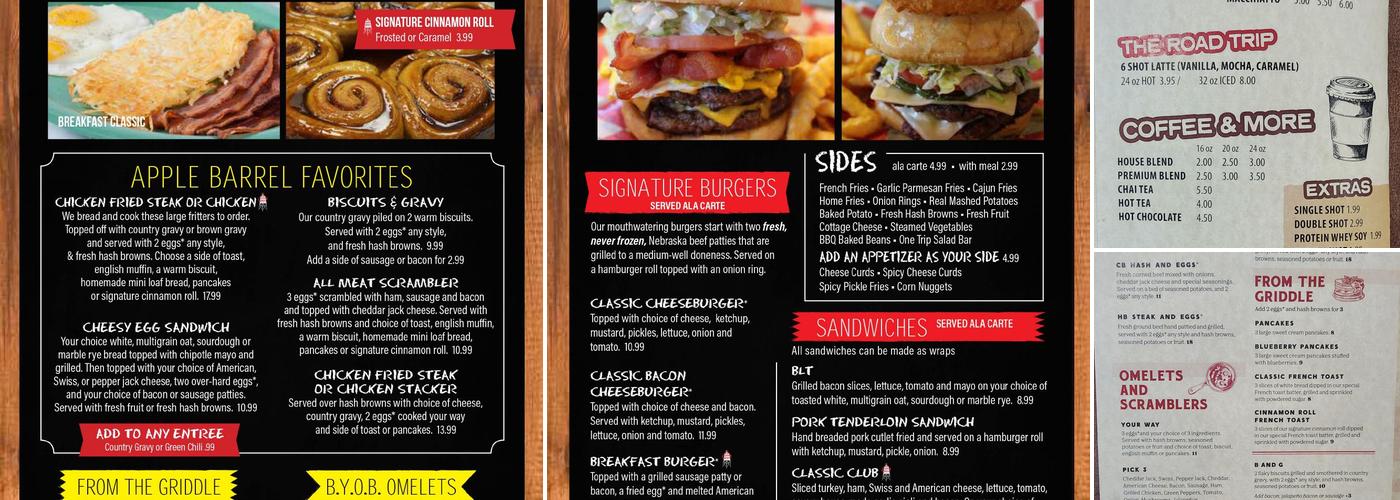 Apple Barrel Restaurant Menu