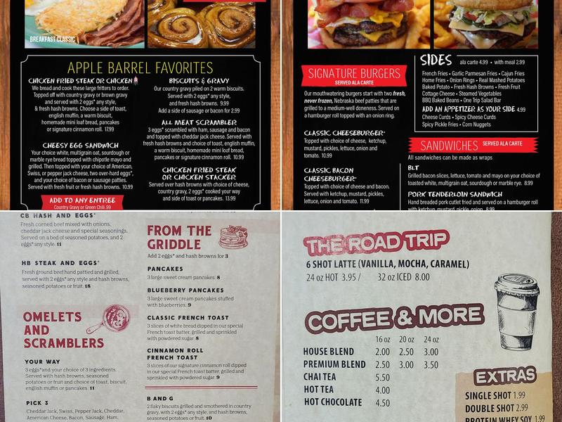 Apple Barrel Restaurant Menu