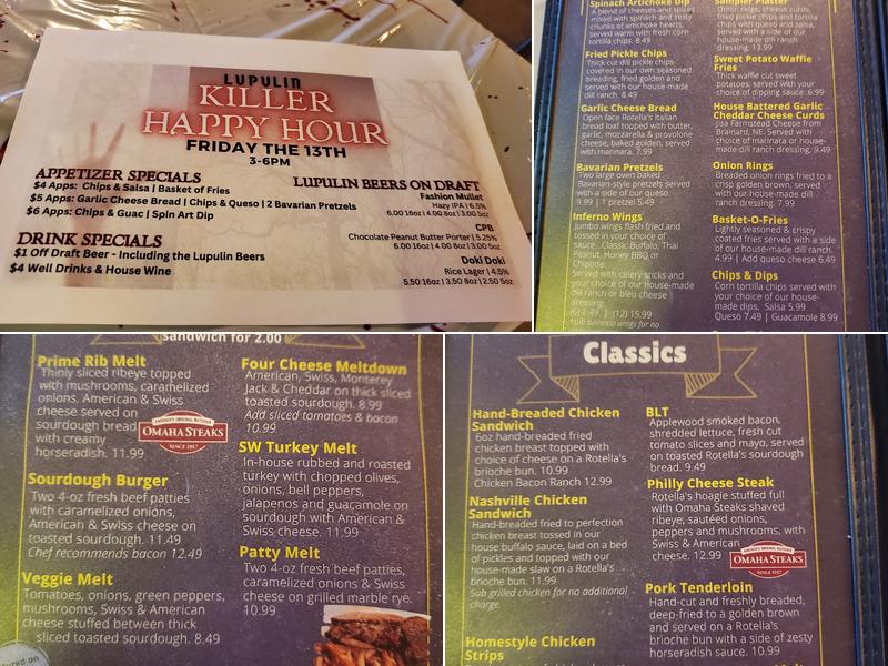 Max & Joe's Tavern and Tasting Room Menu