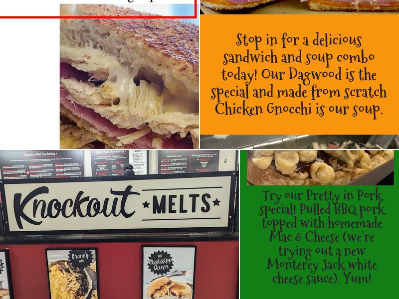Knockout Melts Menu