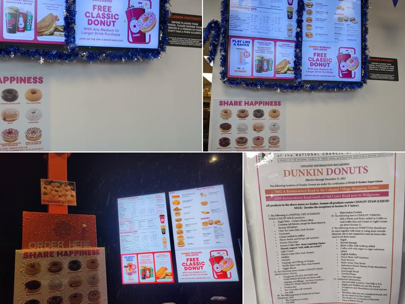 Dunkin' Menu