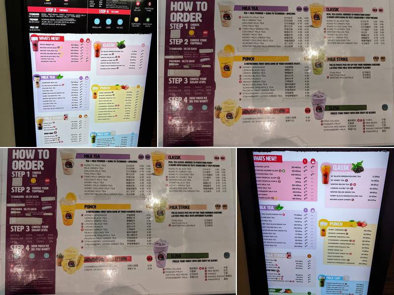 Kung Fu Tea Menu