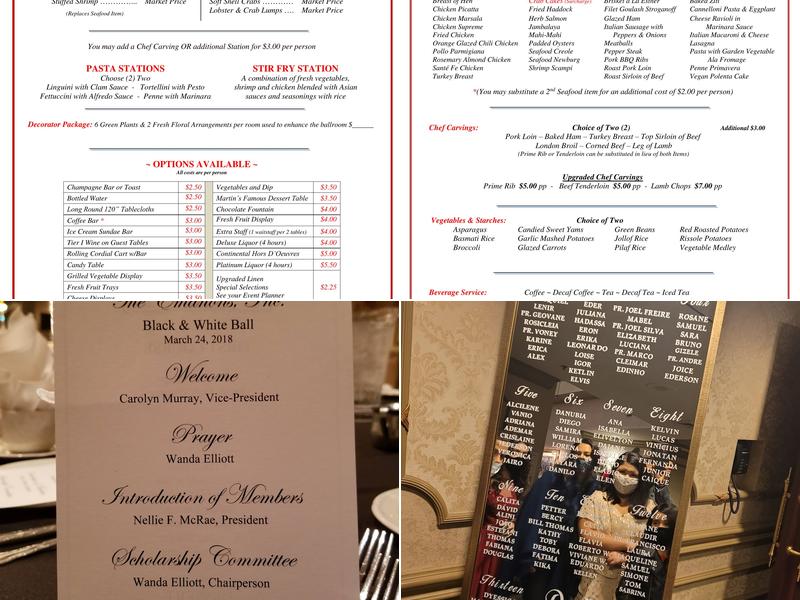 Martin's Crosswinds Menu