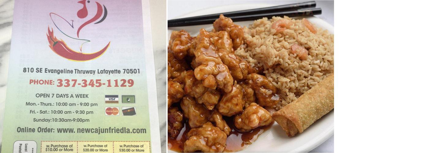 Cajun fried chicken and seafood Menu