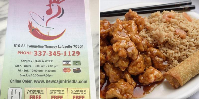 Cajun fried chicken and seafood Menu