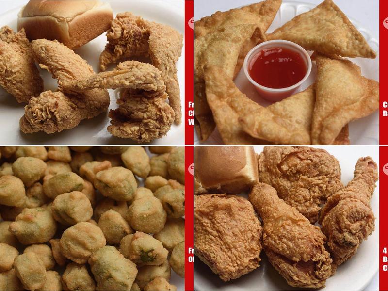 Cajun fried chicken and seafood