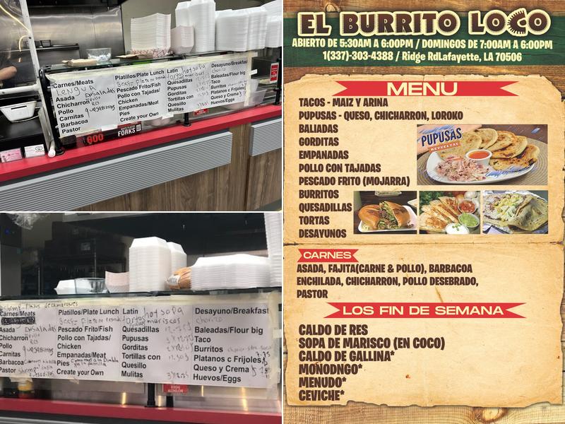El Burrito Loco Menu