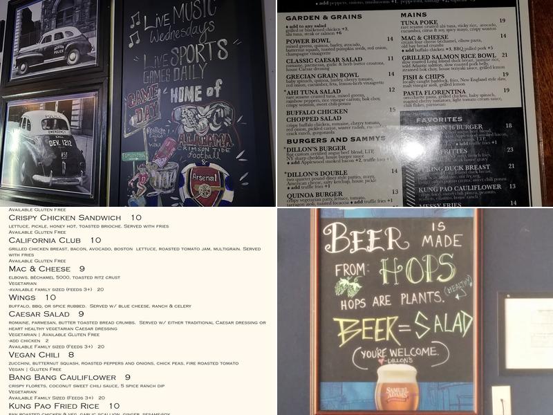 Dillon's Menu