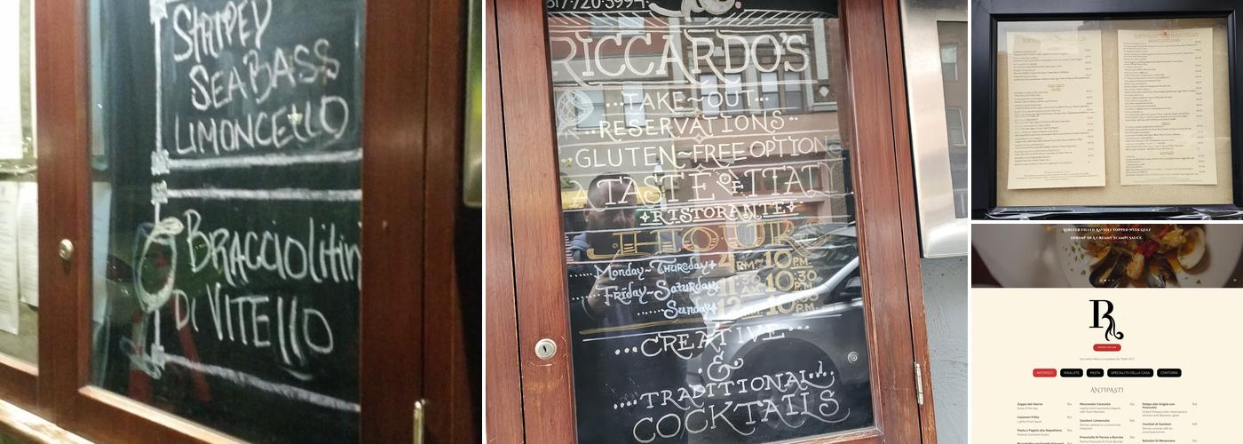 Riccardo's Ristorante Menu