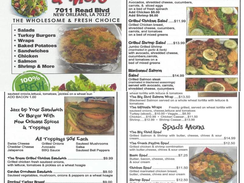 Salads Galore & More Menu