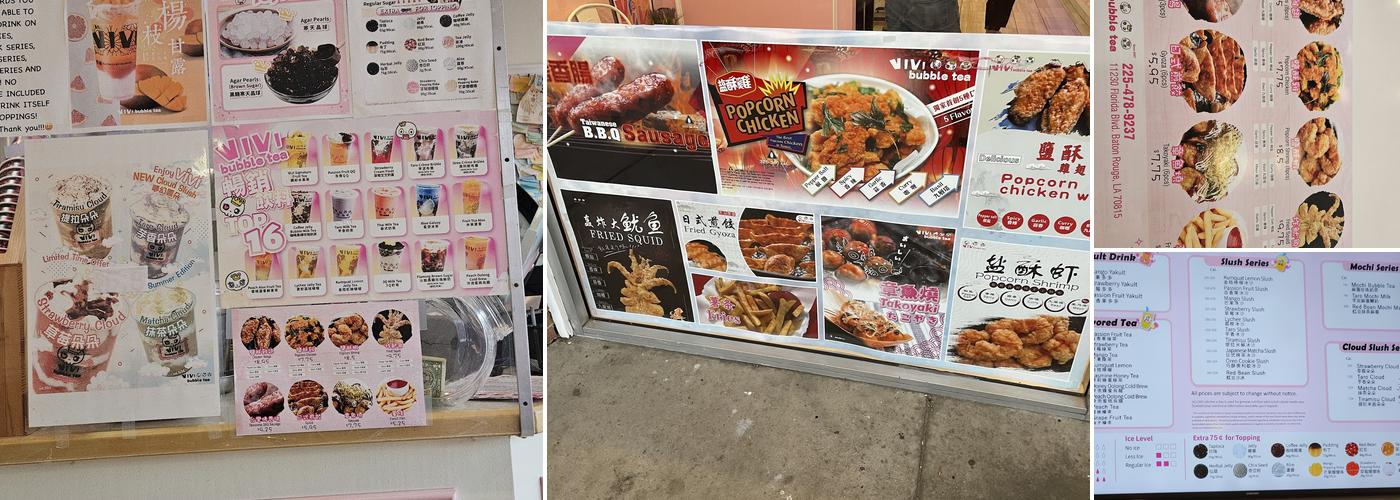 Vivi bubble tea Menu