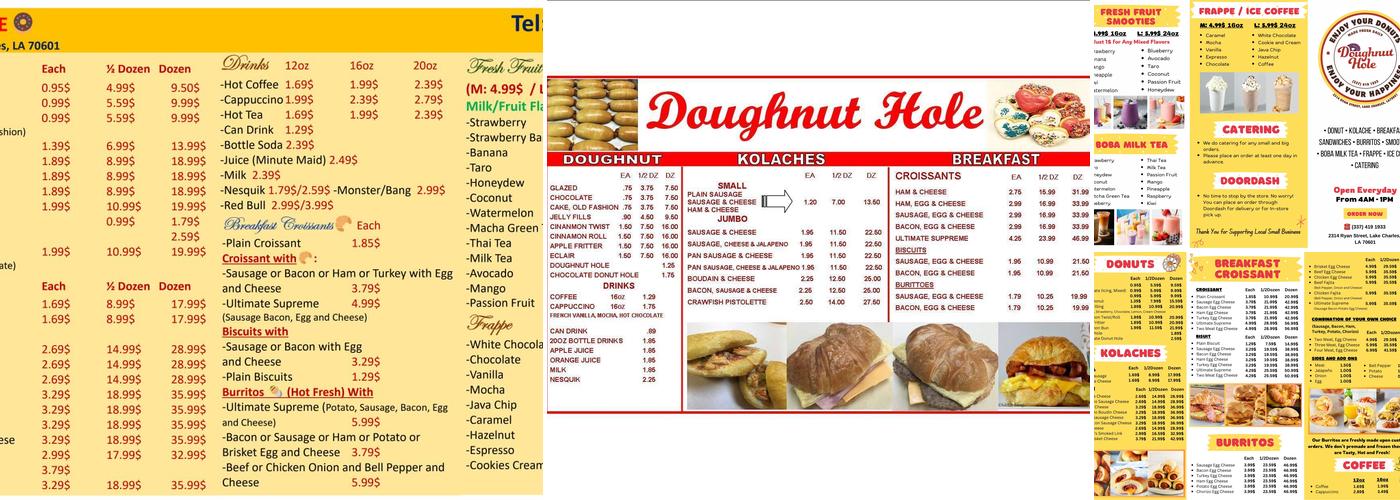 Doughnut Hole Menu