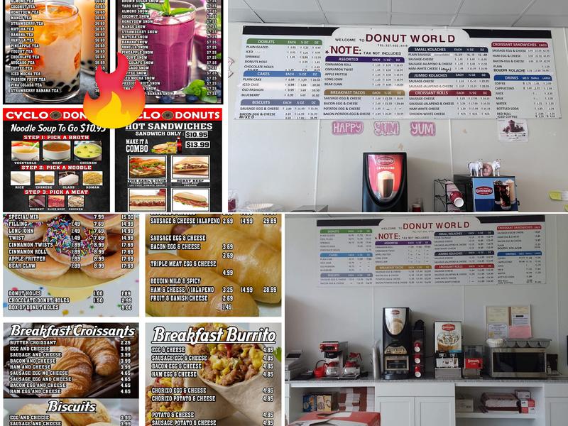 Donut World Menu