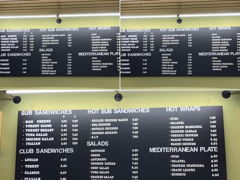 Lucian Mediterranean Menu