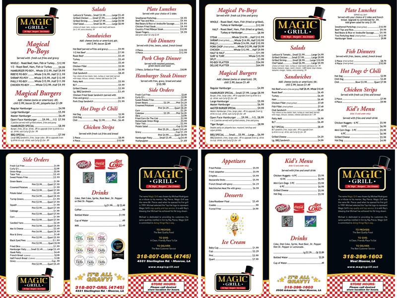 Magic Grill Menu