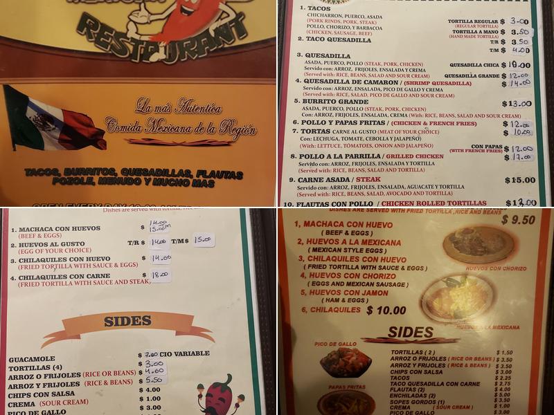 El Paisano Menu