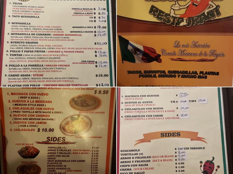 El Paisano Menu