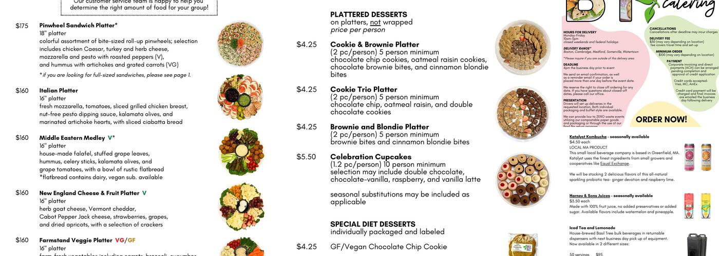 Basil Tree Catering Menu