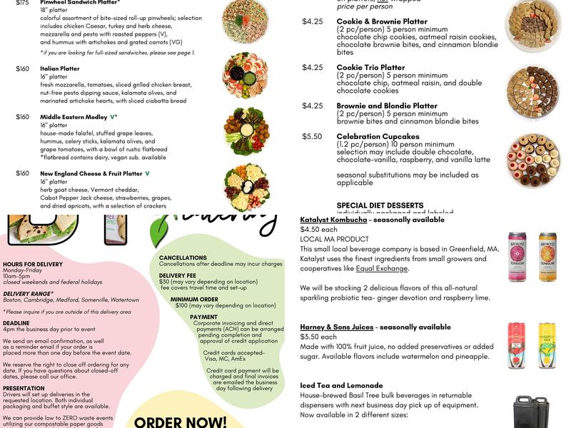 Basil Tree Catering Menu