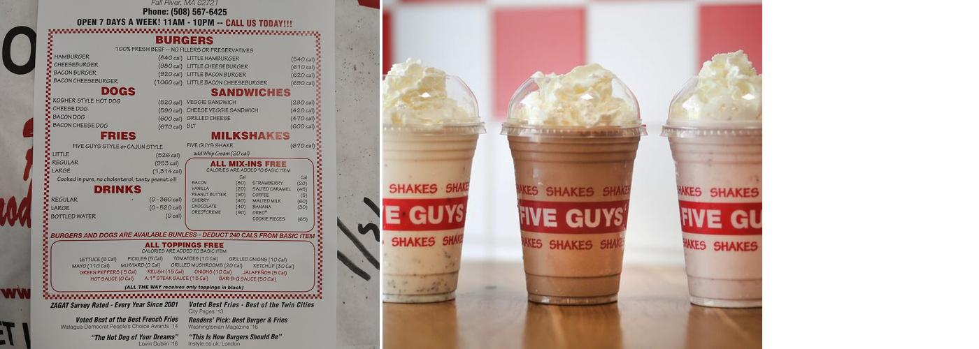 Five Guys Menu