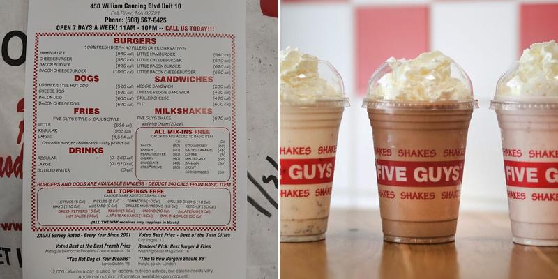 Five Guys Menu