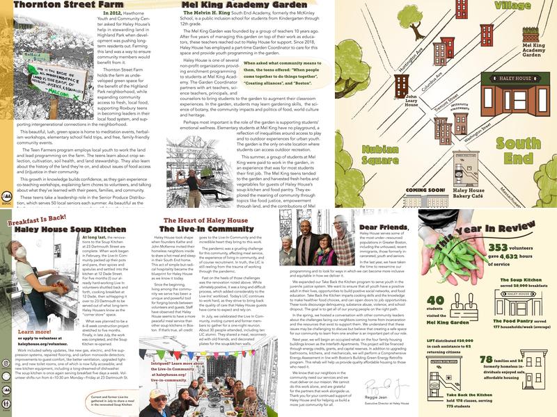 Haley House Bakery Café Menu