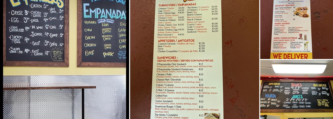 D'empanadas Menu