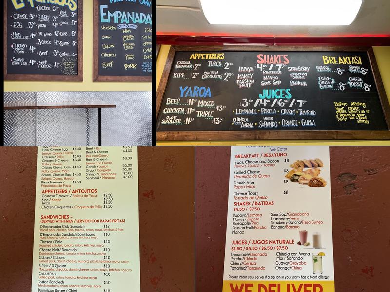 D'empanadas Menu