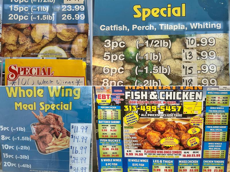 Manhattan Fish & Chicken Menu