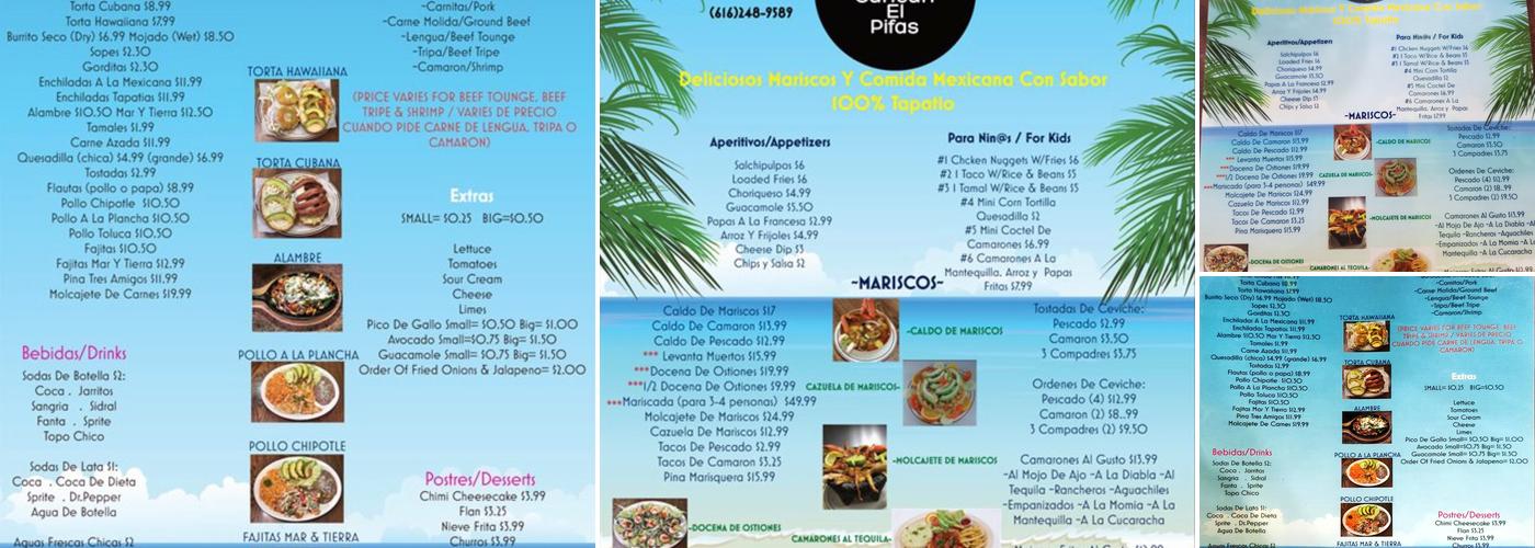 Restaurante Cancún El Pifas Menu