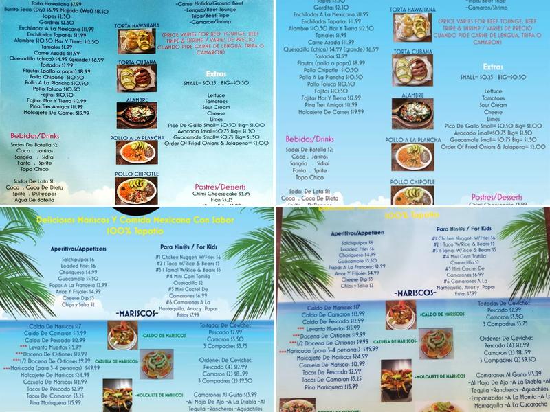 Restaurante Cancún El Pifas Menu