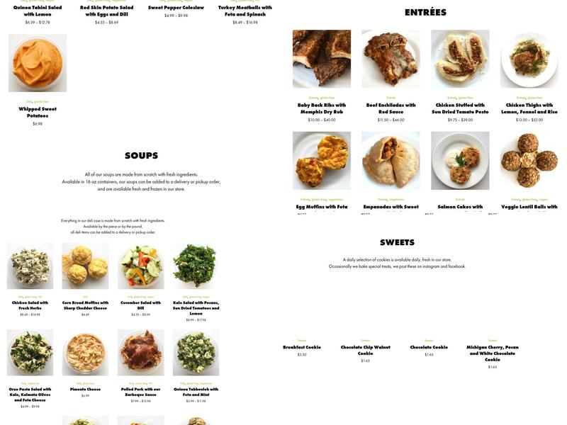 Making Thyme Kitchen Menu