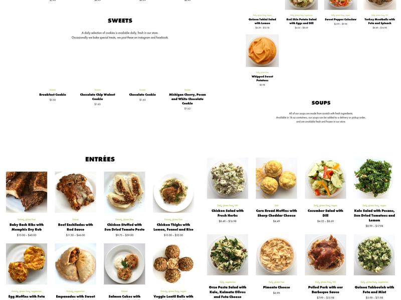 Making Thyme Kitchen Menu