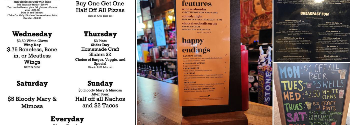 Art's Pub Menu
