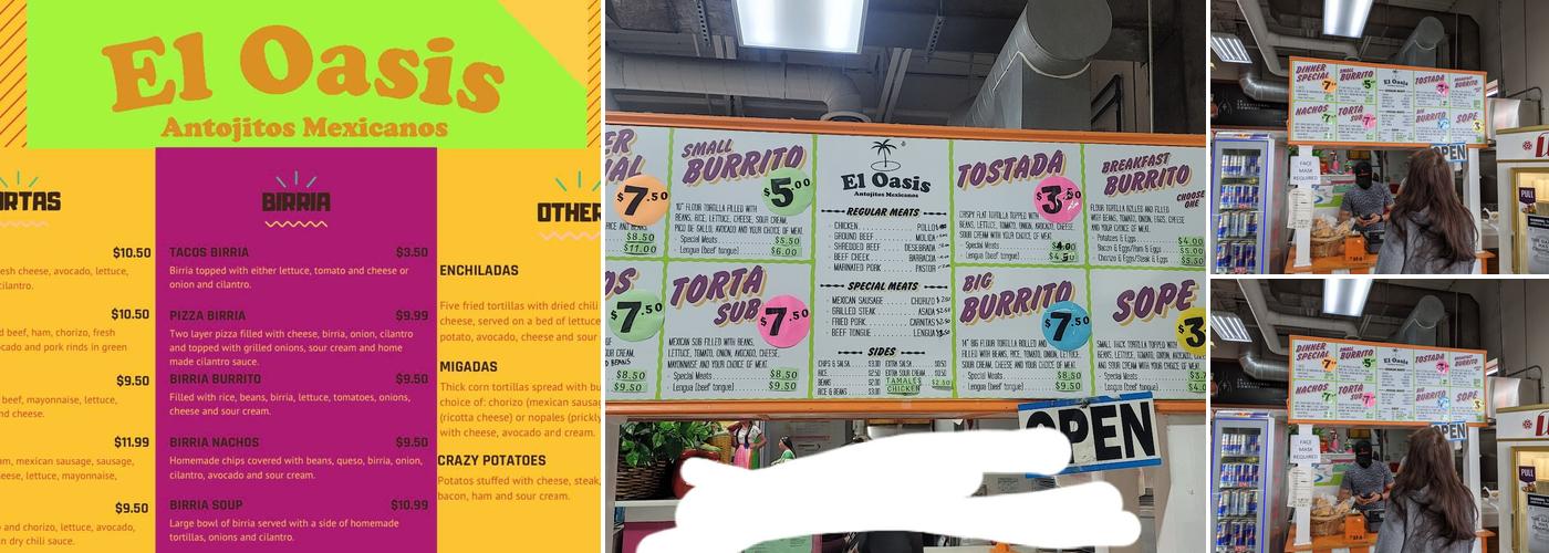 El Oasis Menu
