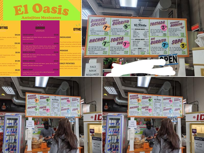 El Oasis Menu