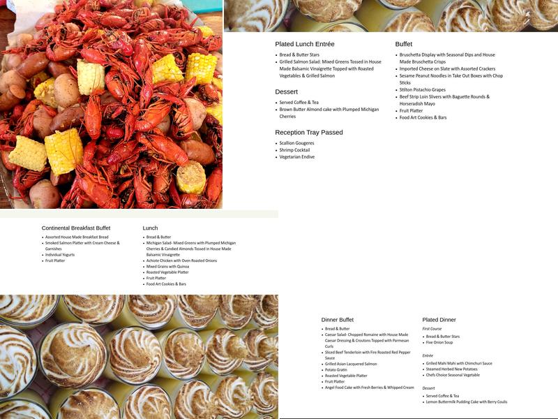 Food Art Catered Affairs Menu