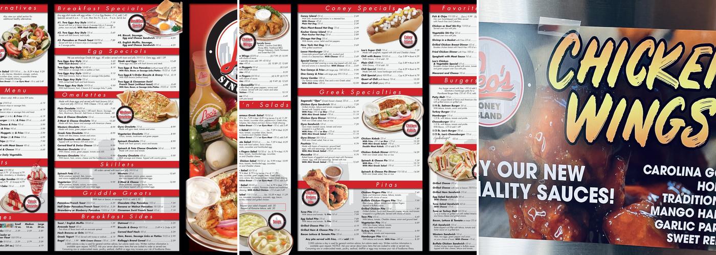 Leo's Coney Island Menu