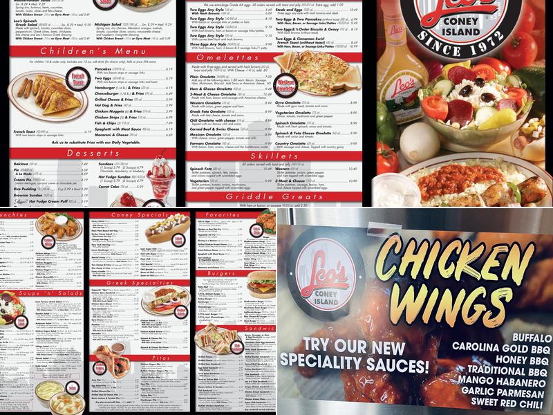 Leo's Coney Island Menu