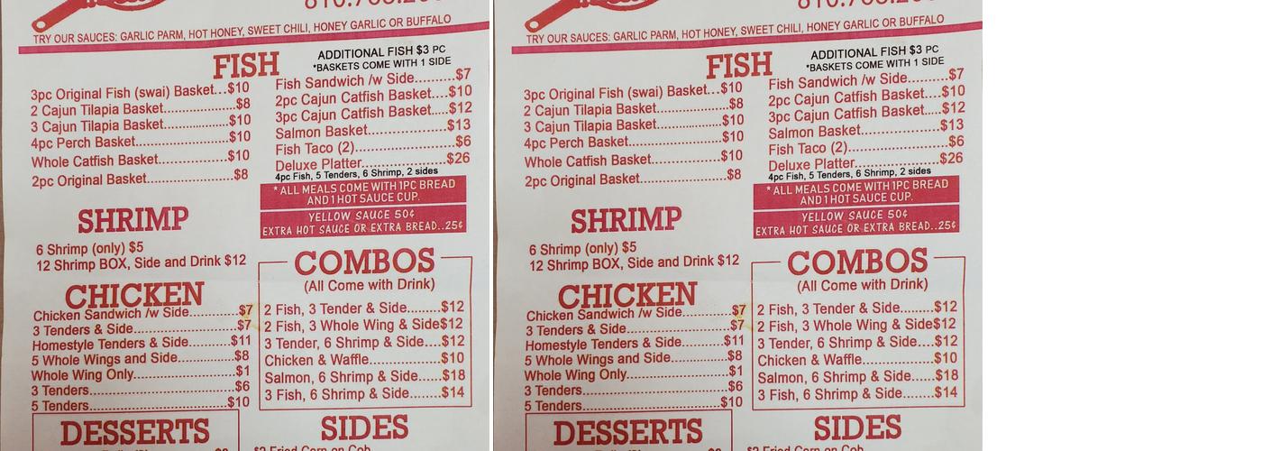 Rj’s Fried Thangs Menu