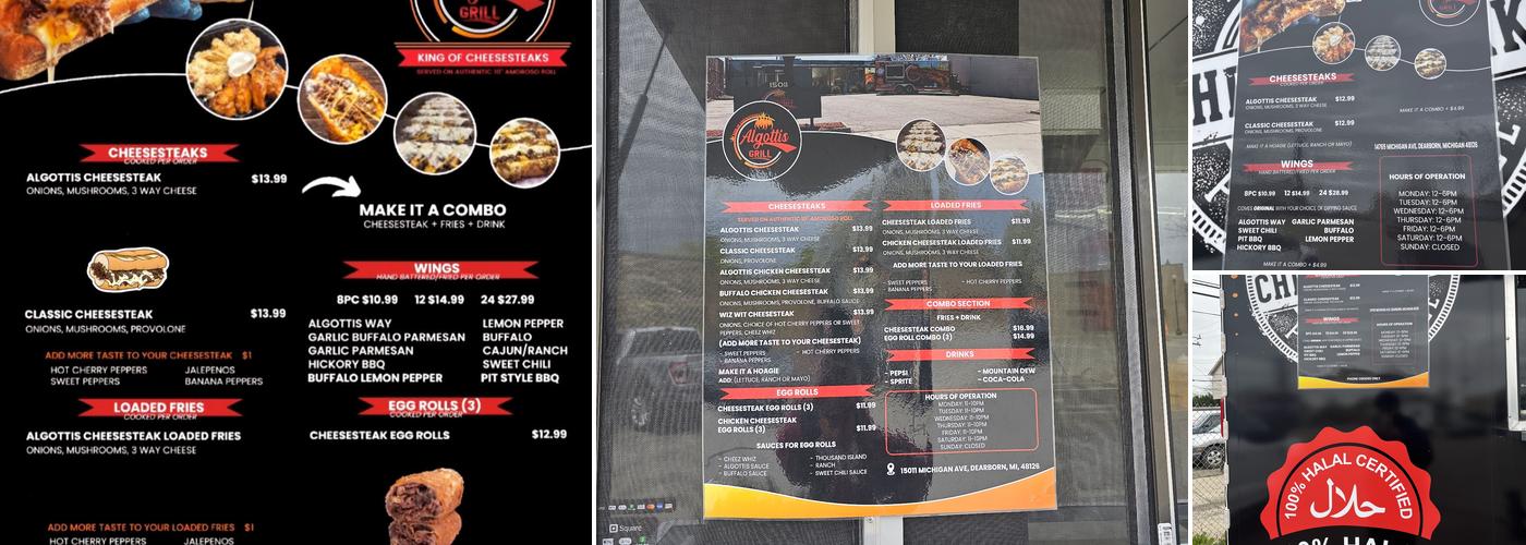 Algotti's Grill Menu