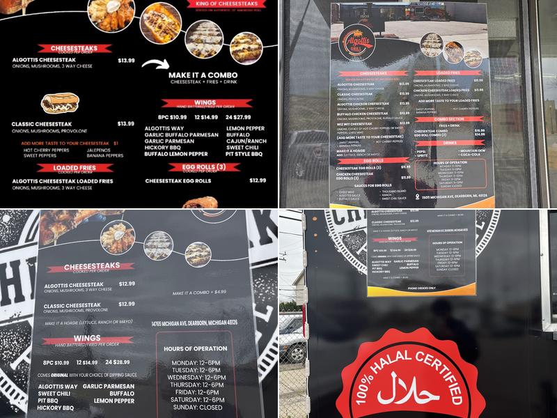 Algotti's Grill Menu