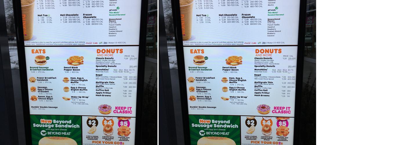Dunkin' Menu