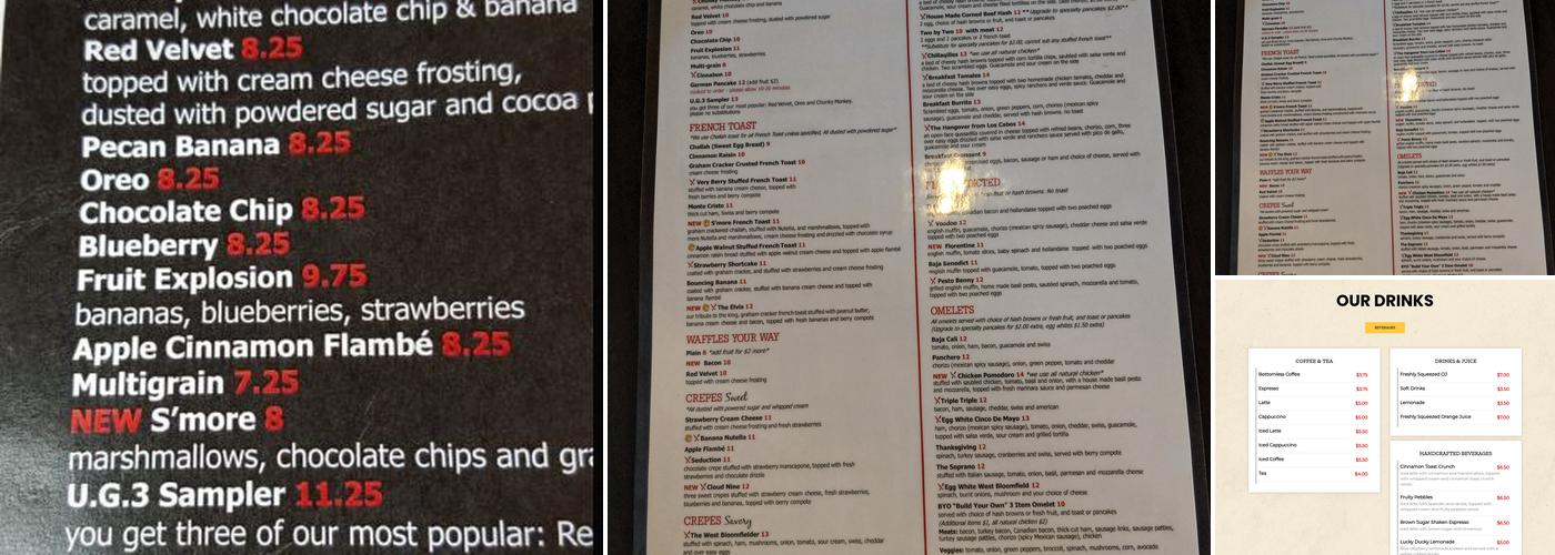 The Jagged Fork Menu