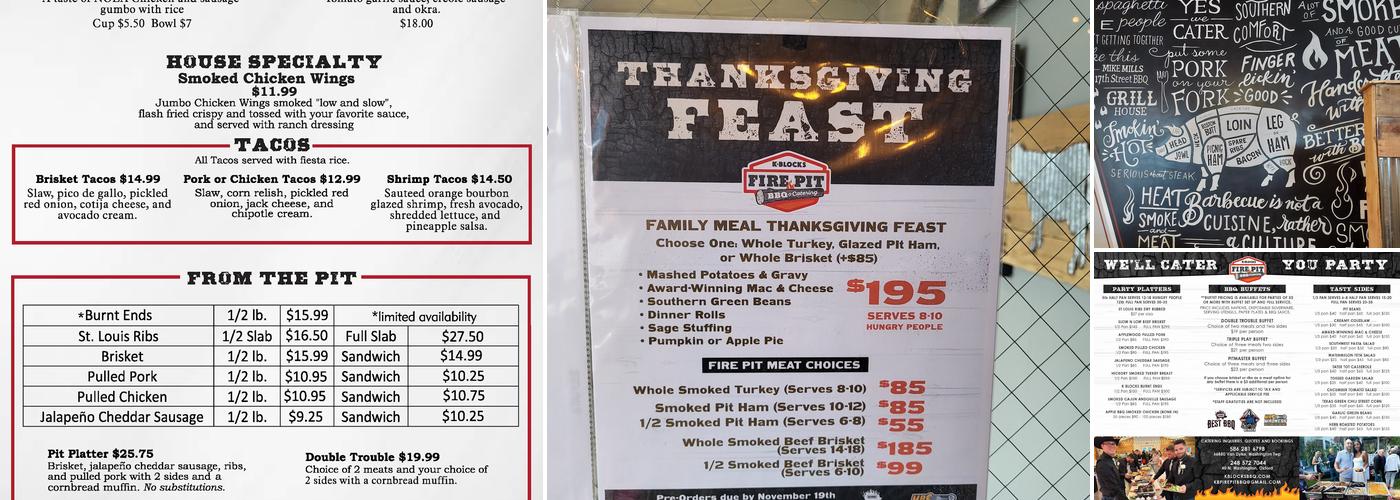 K-Blocks BBQ Menu