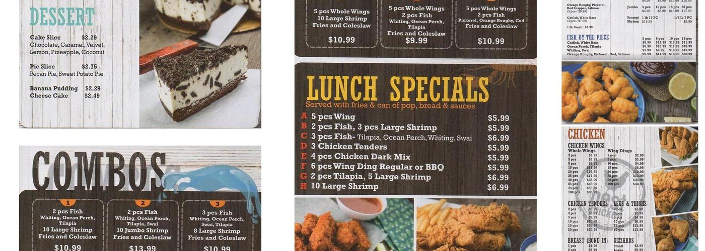 Alaska Fresh Fish and Chicken Menu