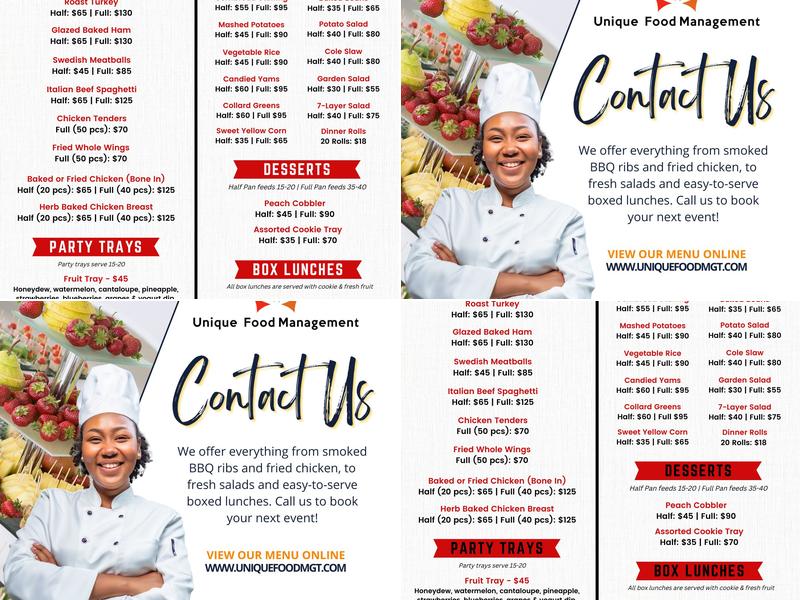 Unique Food Management Menu