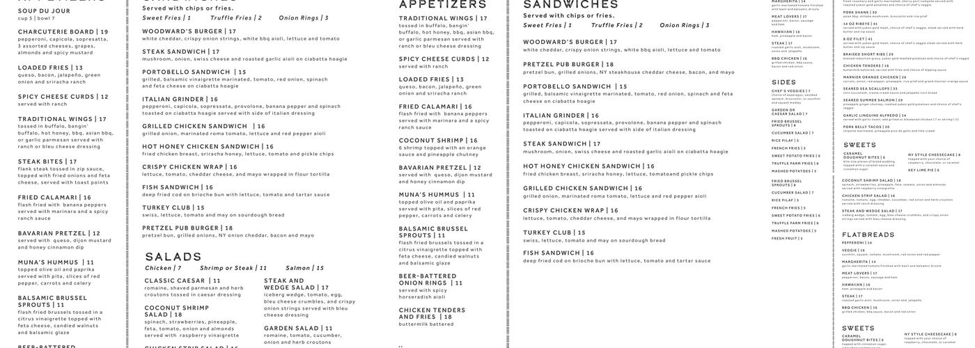 Parkway Grille Menu