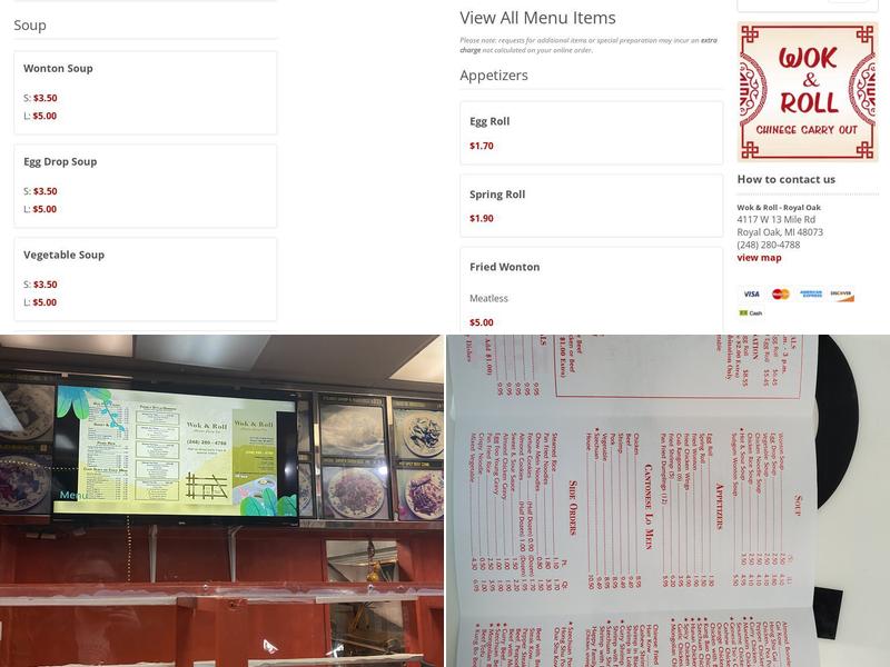 Wok & Roll Menu
